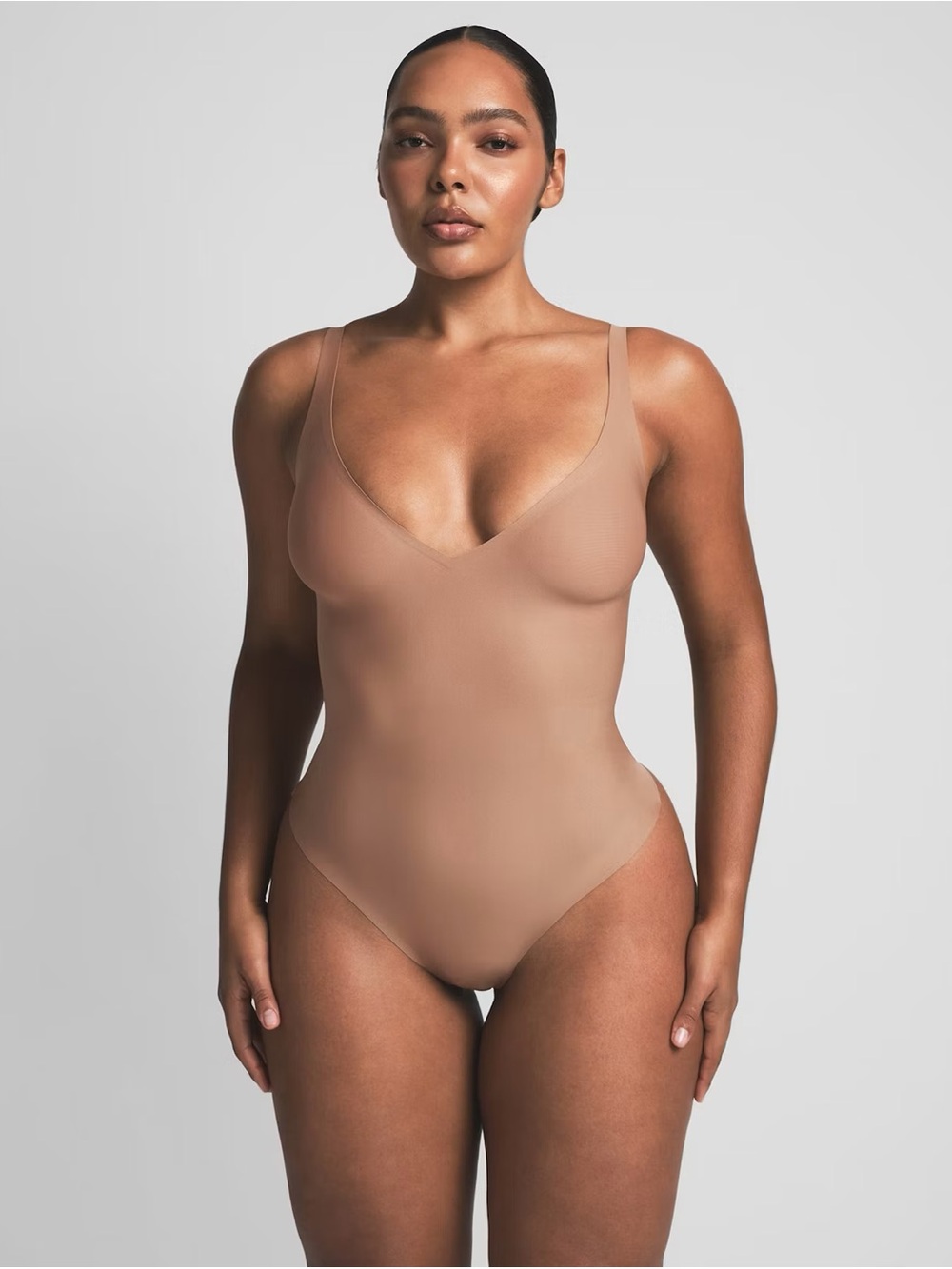 Skims Body Unlined Plunge Thong Bodysuit Sienna XS